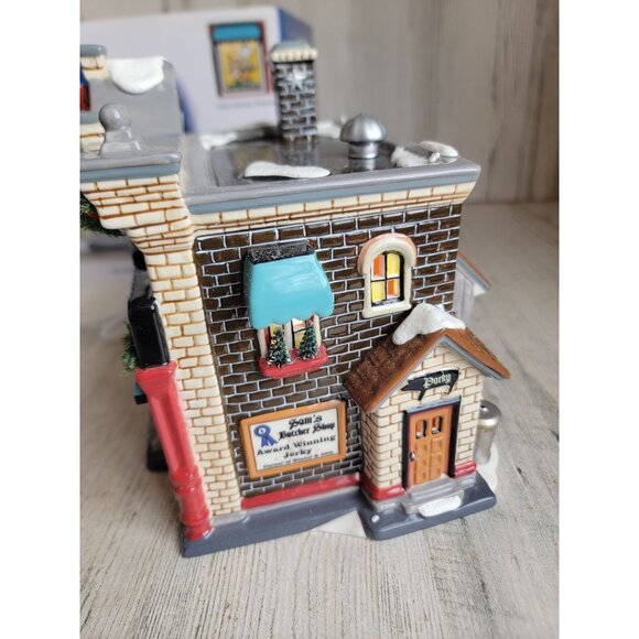 Dept 56 799931 Sam's Butcher Shop snow village accessory Xmas meat - Picture 6 of 7